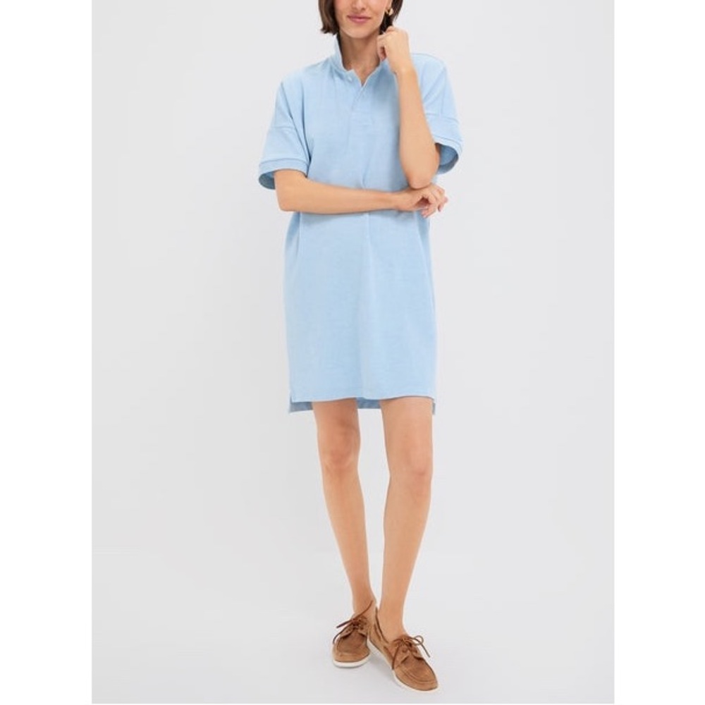 TUCKERNUCK
Light Blue Pique Teller Polo Dress